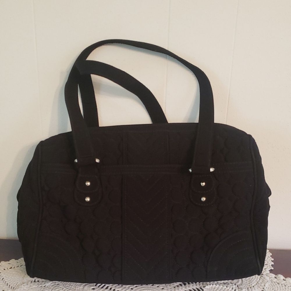 Very Nice Vera Bradley QuiltedBlack Purse Handbag